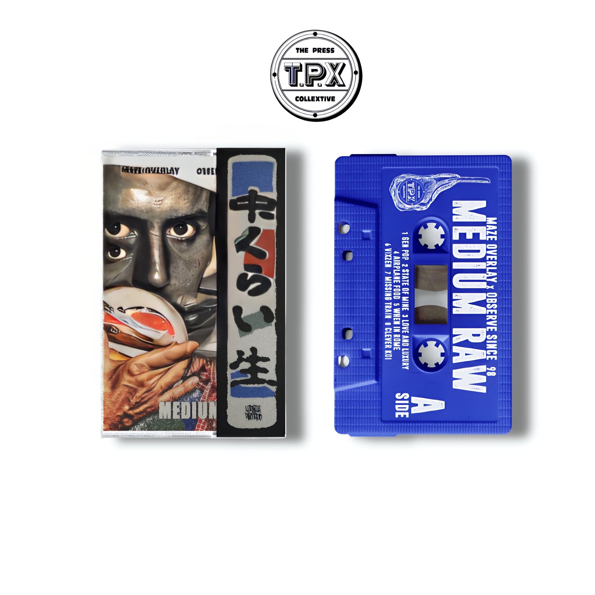 Medium Raw Blue Tape Bourdain cover OBI Cassette Maze Overlay x Observe Since 98