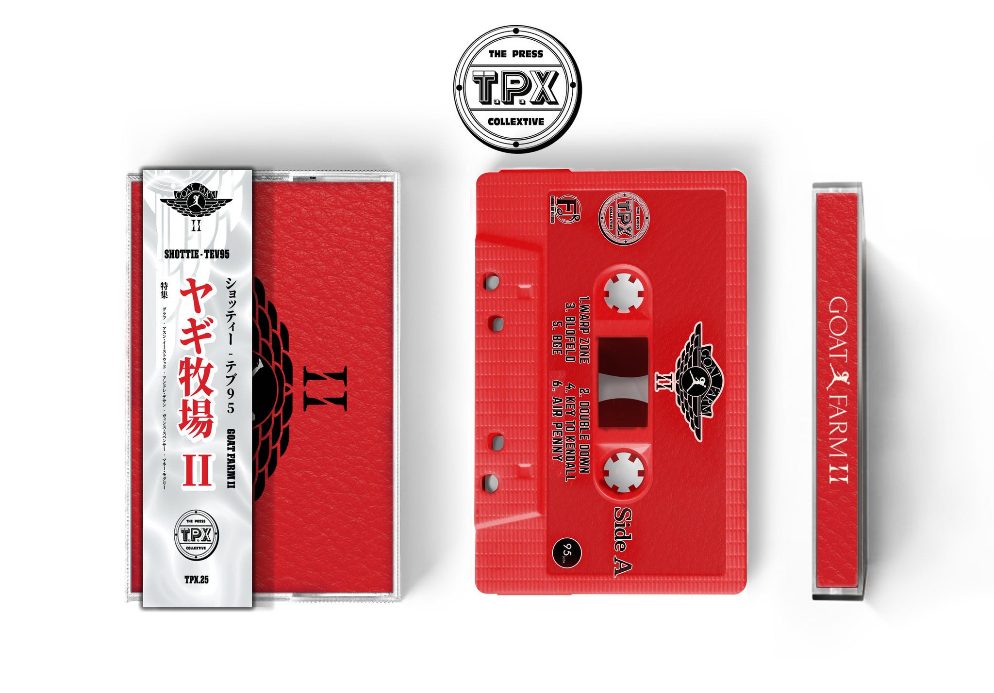 Shottie x TeV95 GOAT FARM II AIR WHITE OBI J RED COVER AND CASSETTE