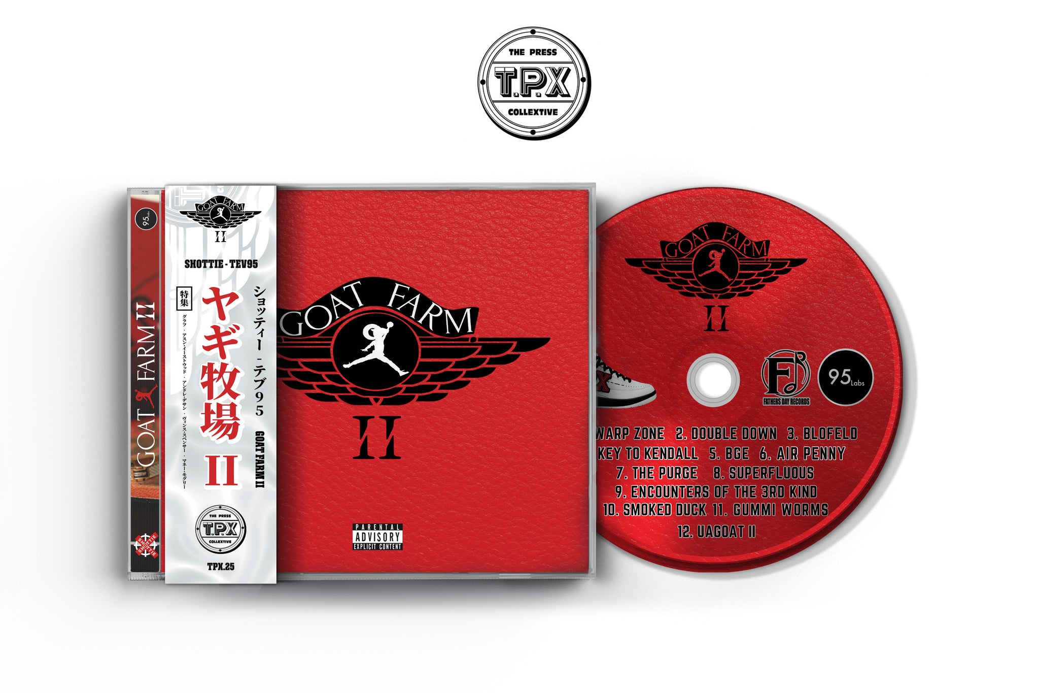 SHOTTIE X TeV95 GOAT FARM II AIR WHITE OBI WITH J RED COVER AND CD