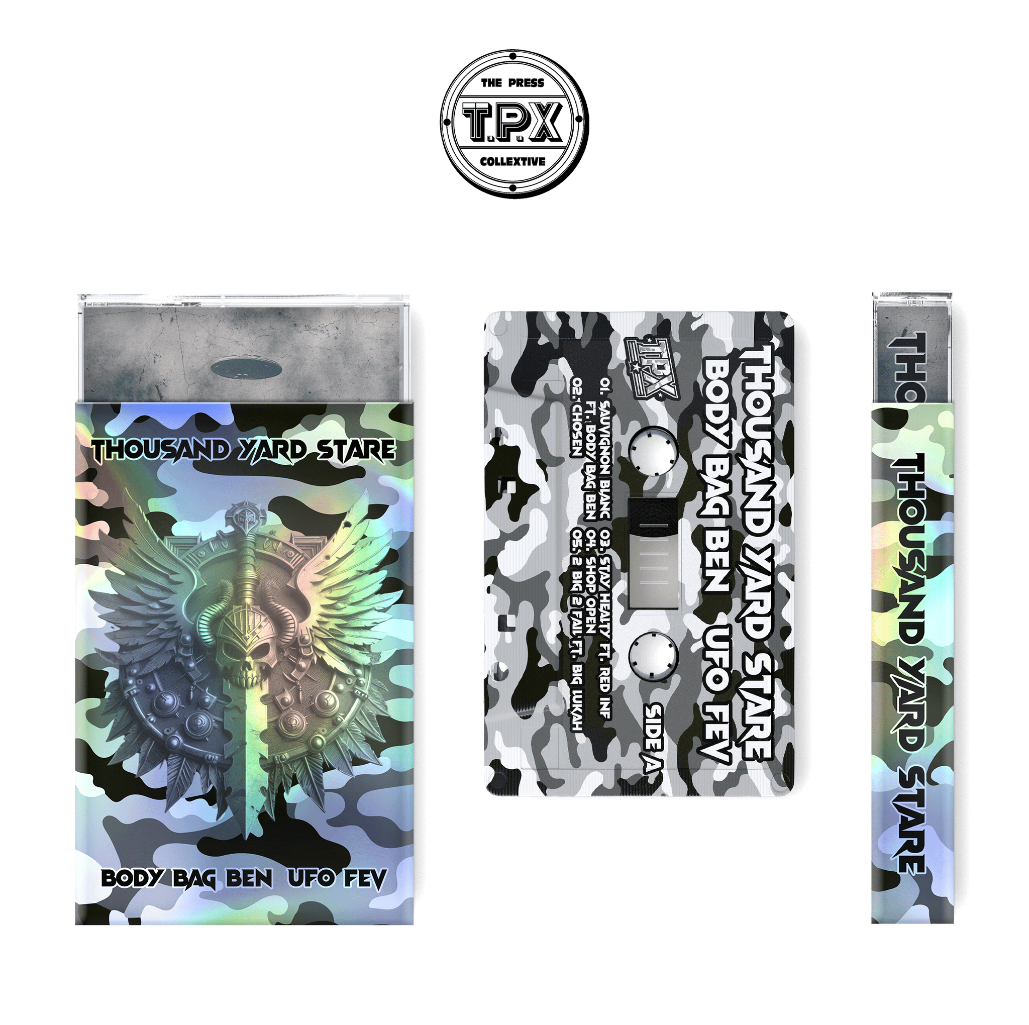 Thousand Yard Stare Fully customized Holographic Camo o card cassette tape