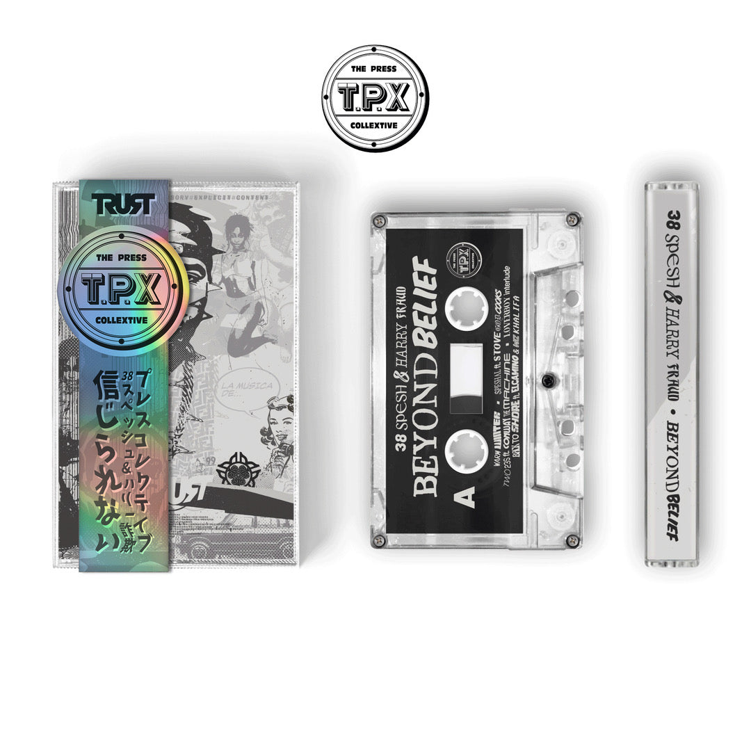 38 Spesh & Harry Fraud 
“Beyond Belief” (CEP COVER) custom holographic obi tape