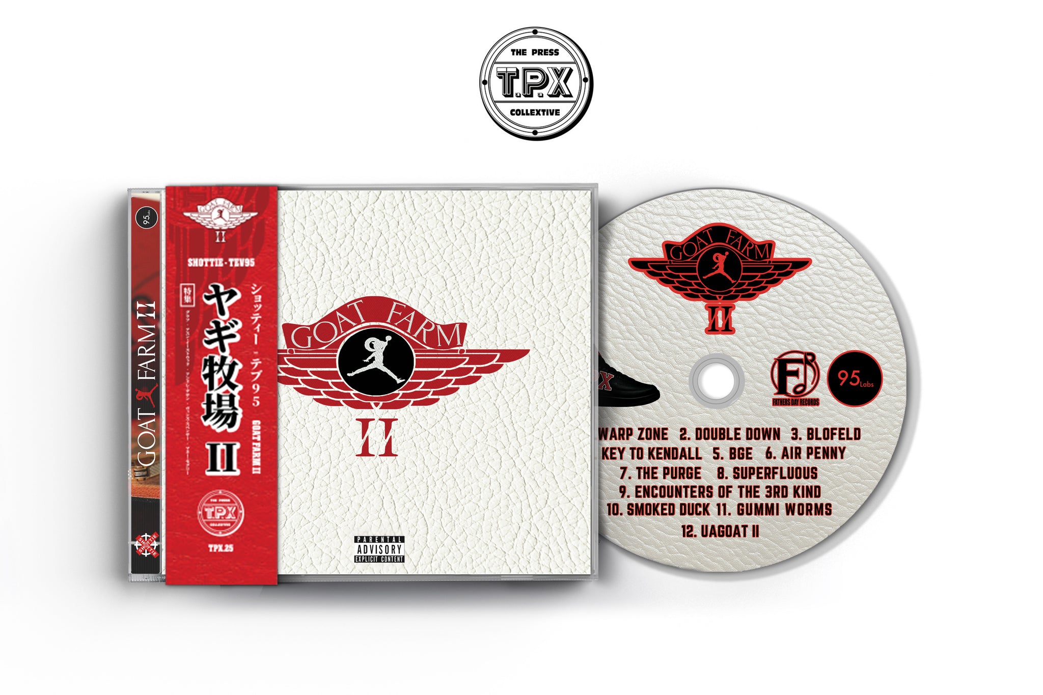 SHOTTIE X TeV95 GOAT FARM II J RED OBI STRIP WITH AIR WHITE COVER AND CD